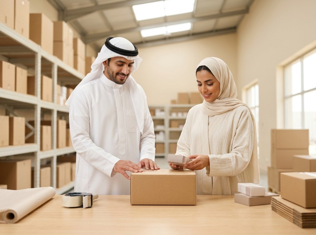 فريق نسمة هوم يجهّز الطلبات ويتحقق من الجودة قبل الشحن